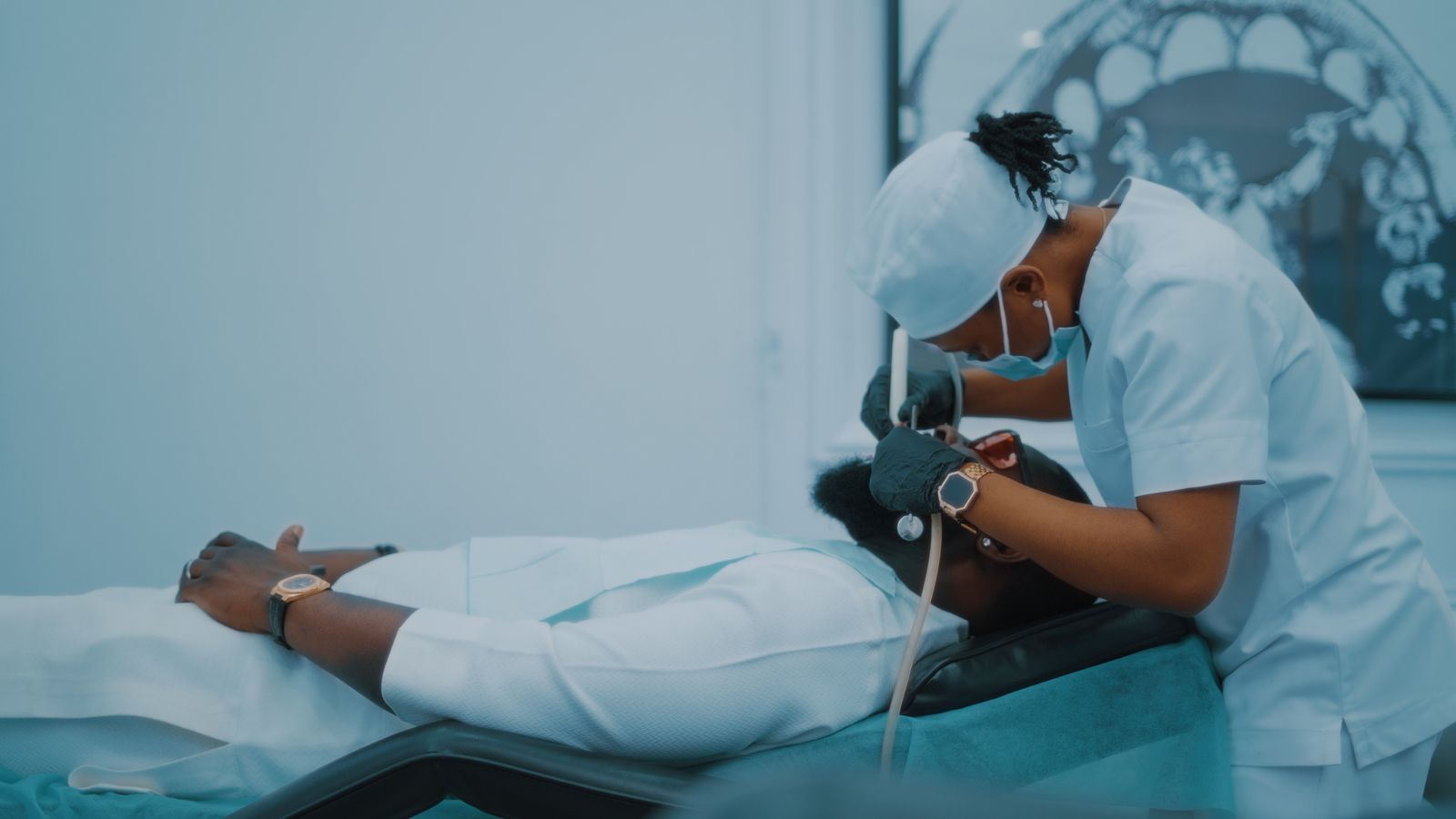 Gentle, modern root canal treatment in progress